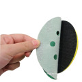 125mm Hook and loop green film backing sanding discs mixed abrasive grains sharp working